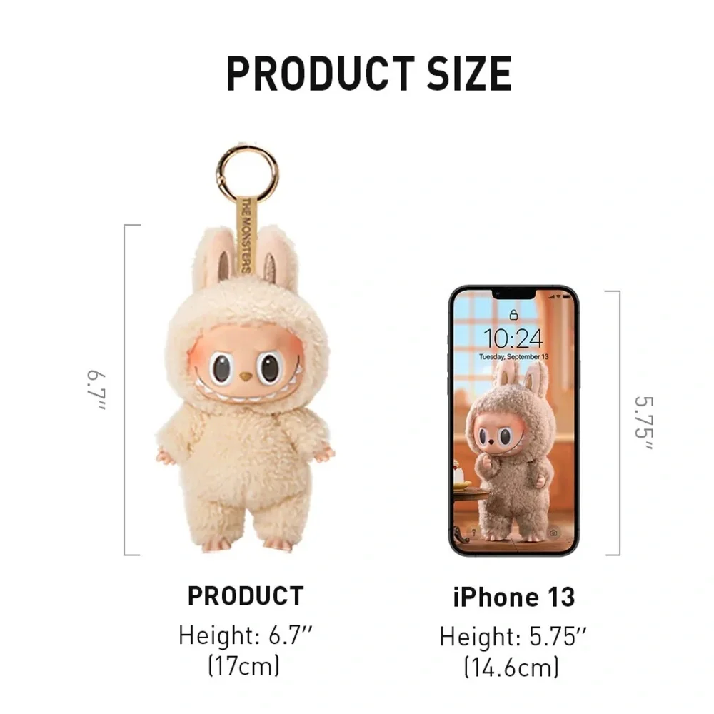 Pop Mart The Monsters Exciting Macaron Soymilk Labubu Plush Pendant Keychain - Picture 2 of 12